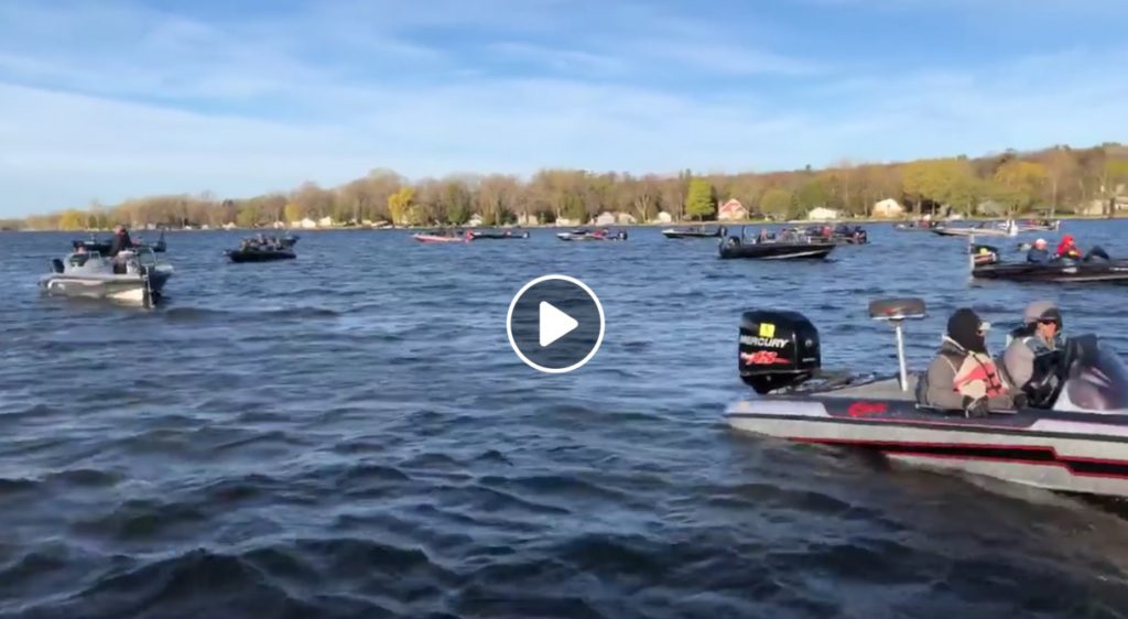 Day 1 Take Off at The Sturgeon Bay Open Bass Tournament BassFIRST