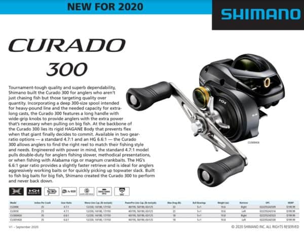 Shimano Announces Feature Rich Curado 300 Baitcasting Reels