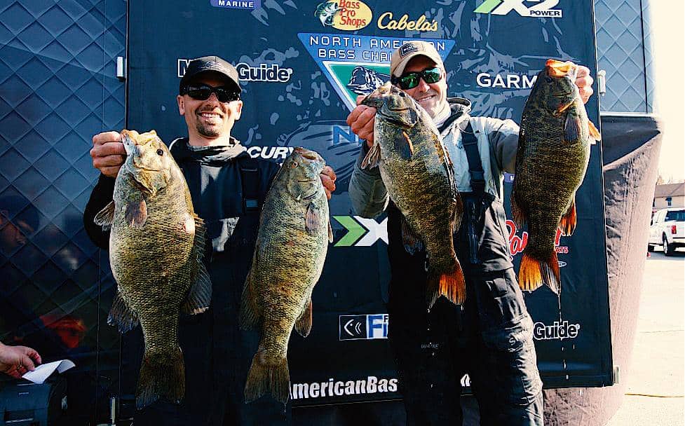 Sturgeon Bay Open Bass Tournament Day 1 Samplawski and Steinfeldt