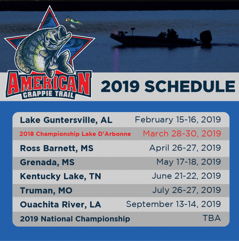 2019 American Crappie Trail Schedule | CrappieFIRST