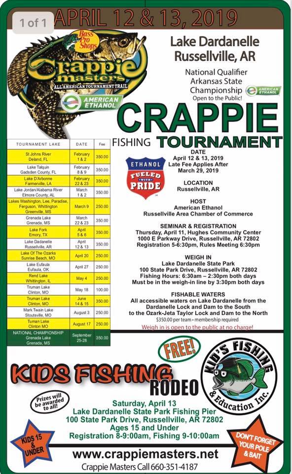 Next Up For The Crappie Masters Lake Dardanelle CrappieFIRST