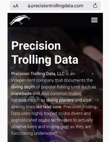 Precision Trolling Data  Fishing lure and trolling gear depth