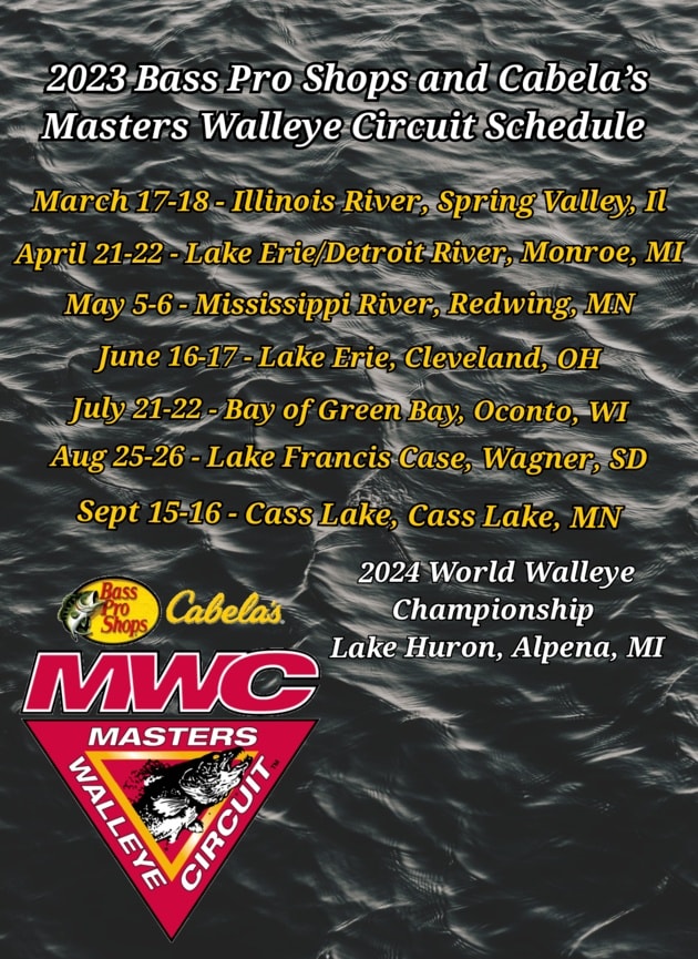 2023 Masters Walleye Circuit schedule WalleyeFIRST
