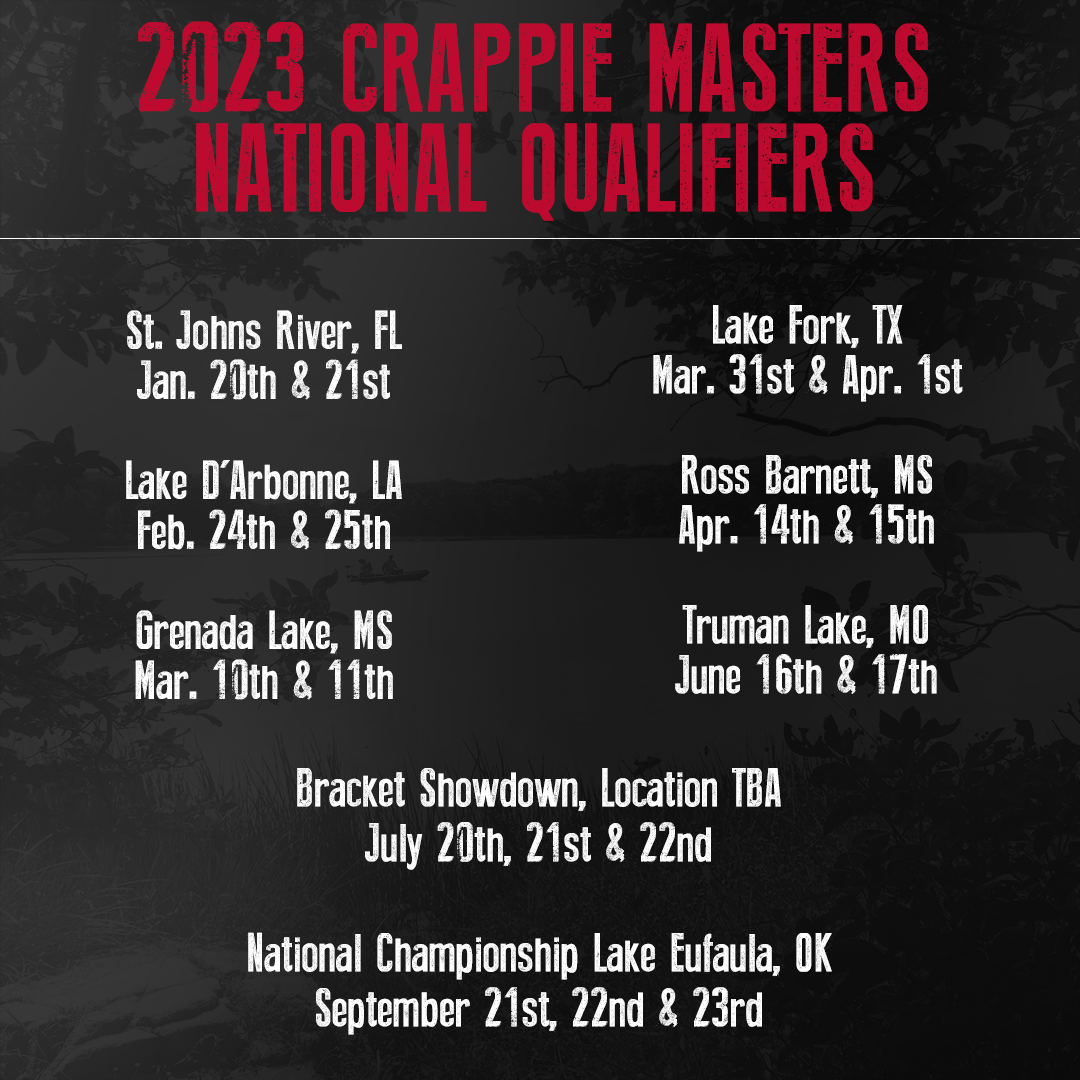 2023 Crappie Masters Elite Series Schedule OutdoorsFIRST